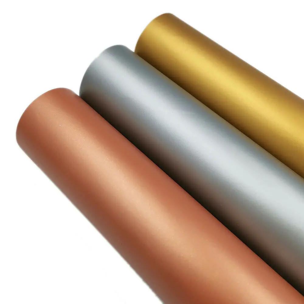 Матовая металлическая клейкая виниловая пленка для поделок 12x10 дюймов 6 листов