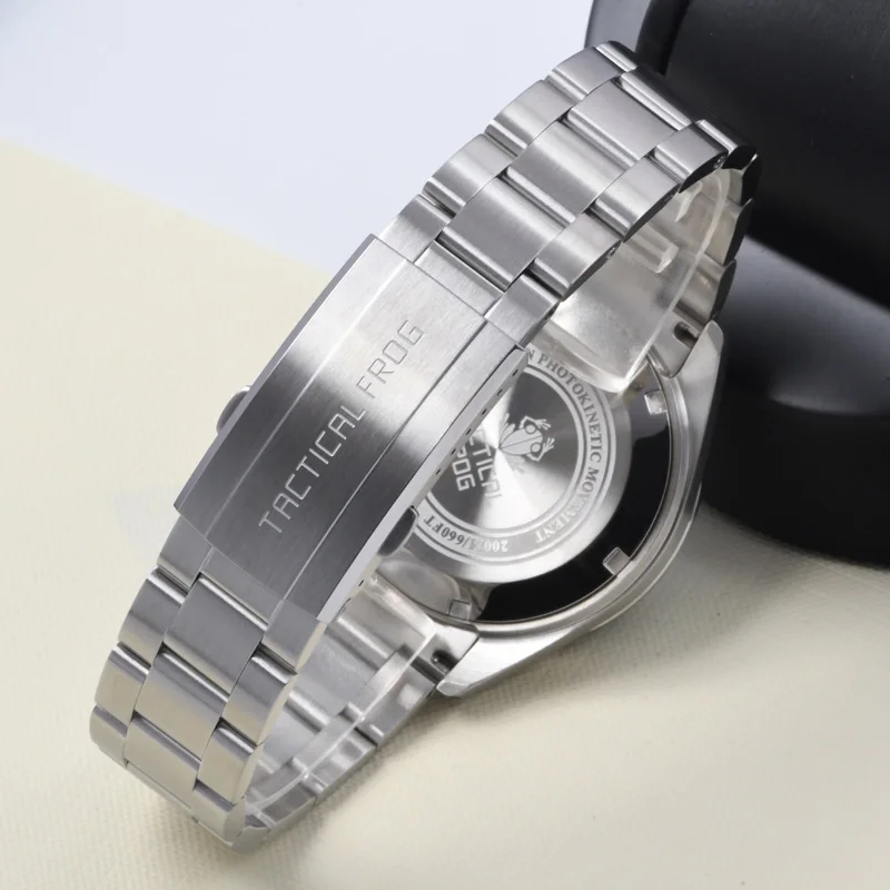 Тактические часы Frog Watch из нержавеющей стали с подсветкой BGW-9, водонепроницаемые до 200 метров, хронограф, сапфировое стекло, механизм VS75 с солнечной батареей. (art.: 3920d802b18cd) - 3920d802b18cd