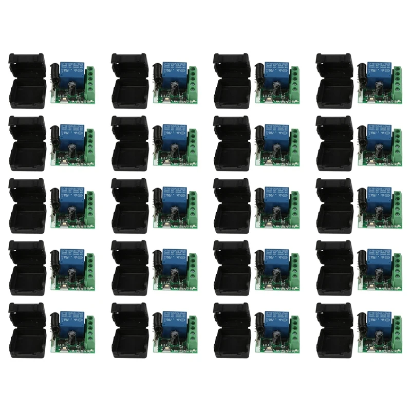 

20X DC 12V 1CH 433Mhz Universal Wireless Remote Control Switch RF Relay Receiver 433 Mhz Transmitter Button Module