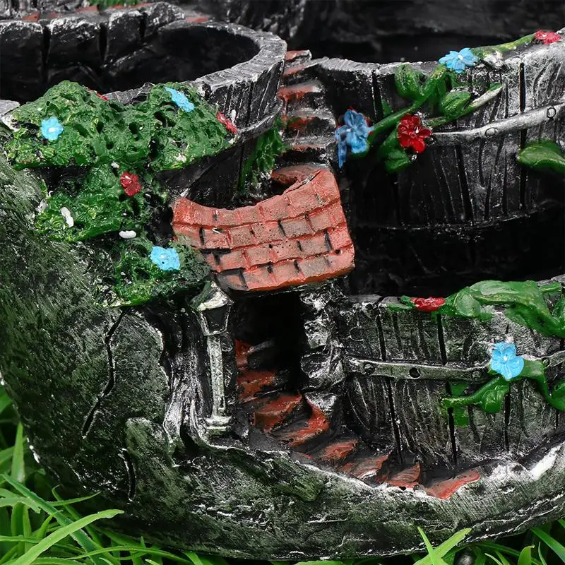 Домик из полимерной глины украшение держатель для суккулентов цветочный горшок