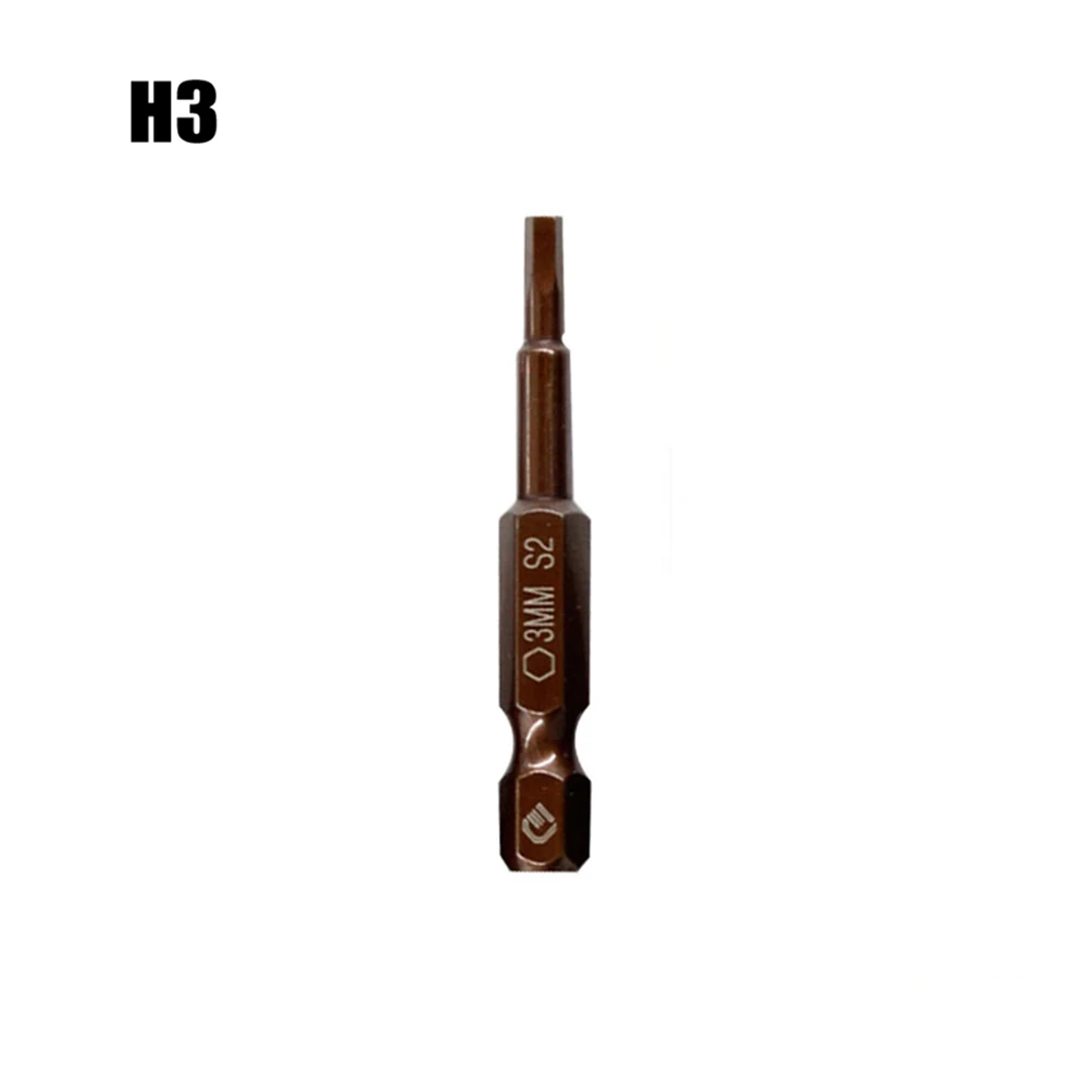 

4pcs 50mm H3-H6 Hexagon Screwdriver Bit Quick Change Impact Driver Power Drill 1/4Inch Hex Shank For Electric Screwdrivers