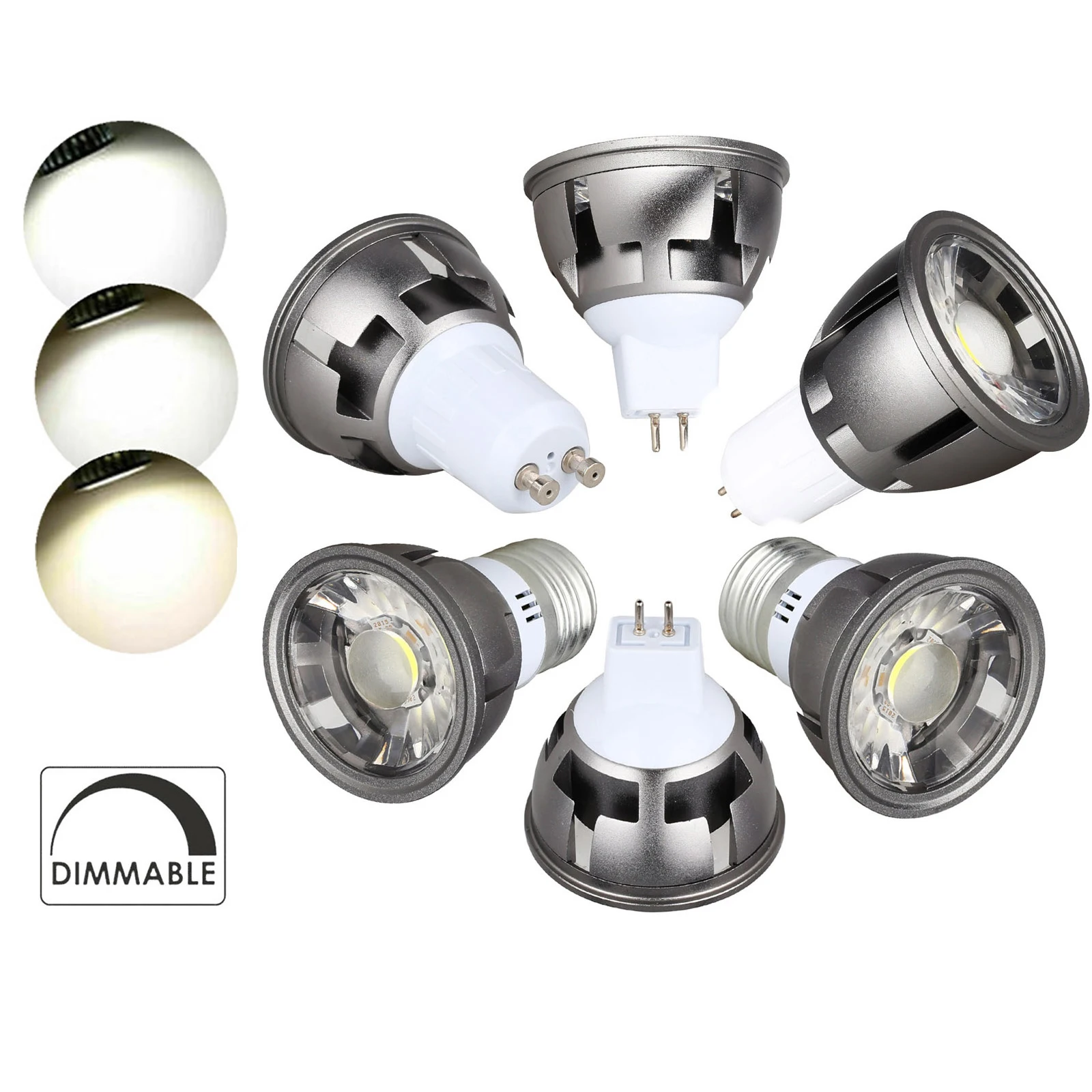 Светодиодные лампы 4000K светодиодные MR16 9W 12W 6W Gu10 12V 6500K AC 220V Домашний Cob - прожектор