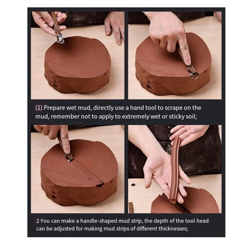 5-компонентный экструдер для глины инструмент керамической чашки в форме ручки