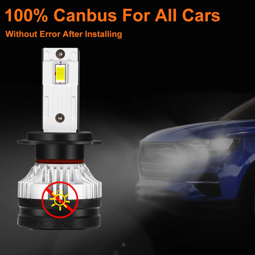 Фото Автомобильная фара YHKOMS Canbus H7 H4 светодиодный 300W 80000LM H1 H8 H9 H11 9005 HB3 9006 HB4 9012 №4