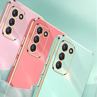 plating square phone case on for samsung galaxy s20 fe plus s21 ultra s 20 21 s20fe 5g luxury silicone cover