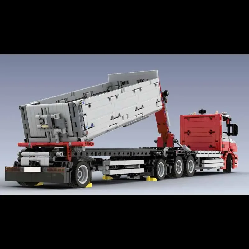 MOC- 147918 T114 3-осевой крюковый погрузчик с моделью прицепа 3116 шт. совместимые