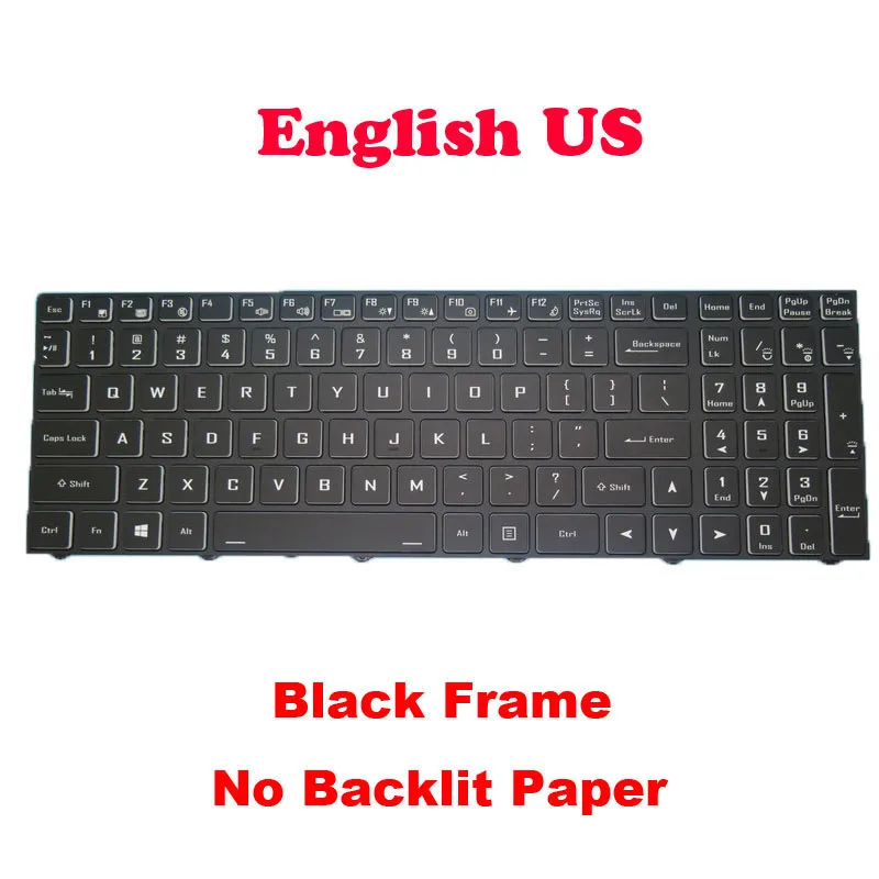 Клавиатура для ноутбука без подсветки Metabox Edge NL57AU i5 i7 Pro NS50PU NS50AU NS70PU NS70AU Black с