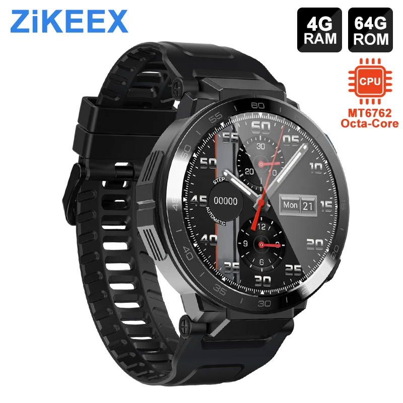 ZiKEEX ZT35 GT Smartwatch GPS 4GB 64GB MT6762 Octa-core Processor 1200 mAh Sports Blood Pressure Blood Oxygen Men Smart watch