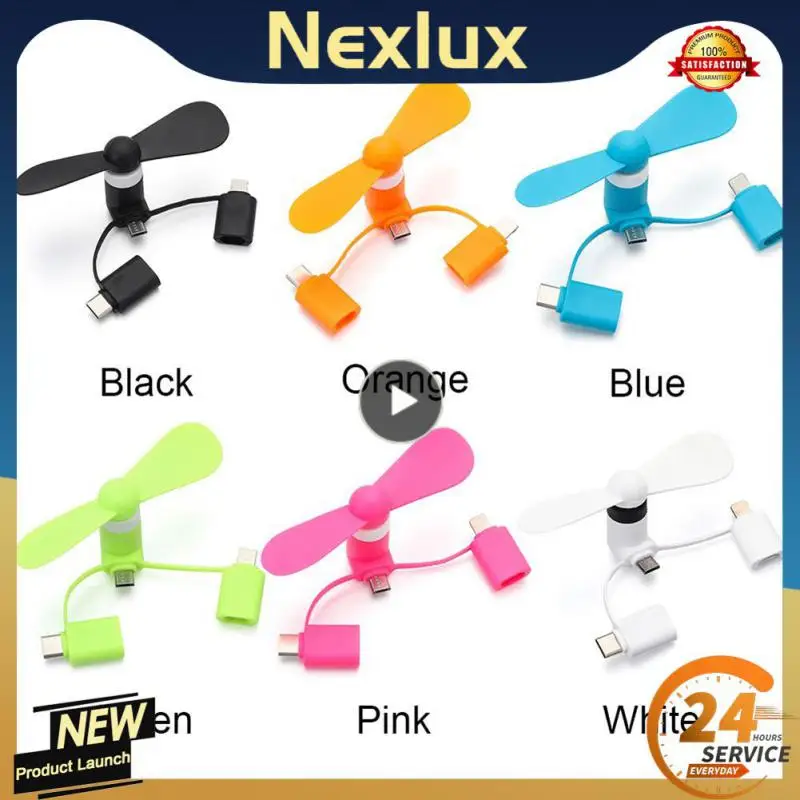 

1~10PCS 3-In-1Mini USB Fan Type C Micro USB Mini Fan Cooler for iPhone Samsung Huawei HTC Cell Phone High Quality USB