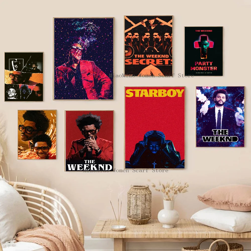 Плакат The Weeknd - Популярный График С Бумажным Принтом Для Домашнего Декора