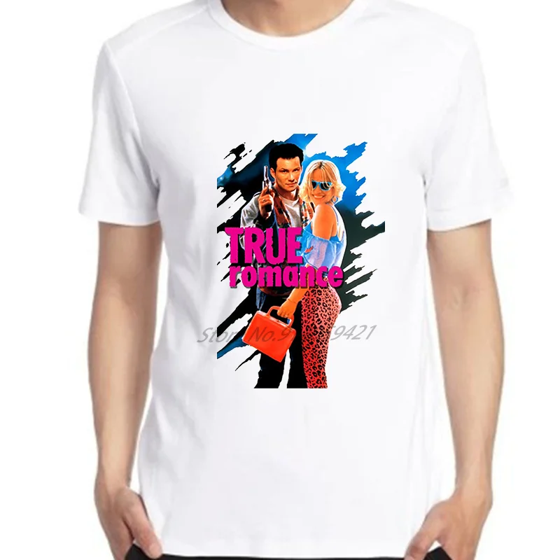 

Футболка мужская с принтом настоящего романтического фильма, повседневный топ с коротким рукавом в стиле хип-хоп, уличная одежда в стиле Ха...