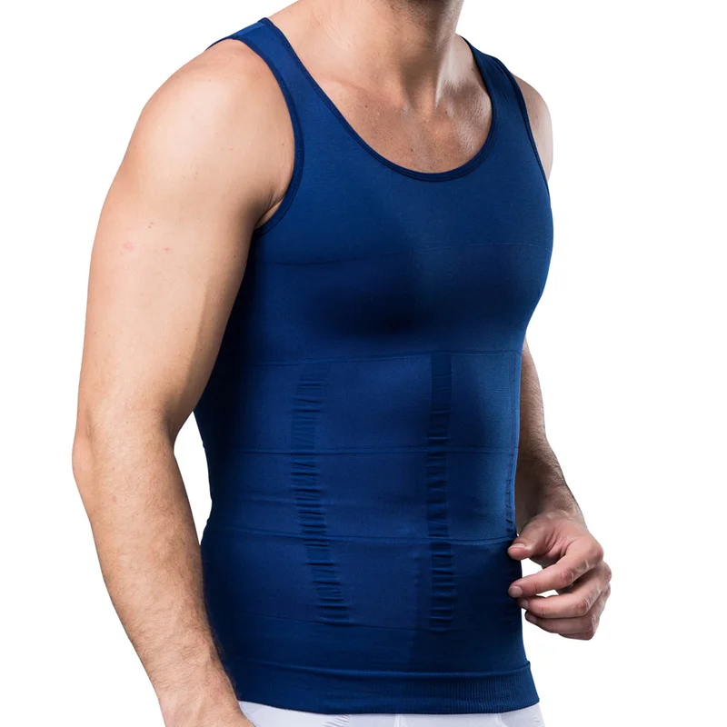 FYXLJJ Skinny Men's Slimming Elastic Body Shapewear Vest Breathable Tops Shapers Male Fitness Abdomen Control Compression Shirts