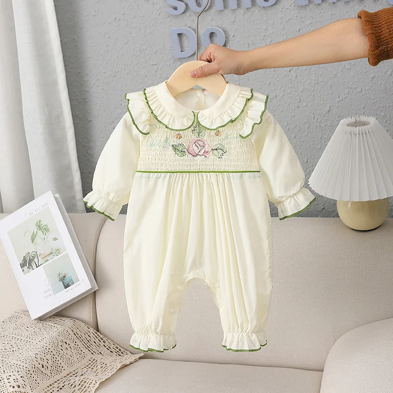 

New Spring Summer Baby Long Sleeve Jumpsuit Girl One Piece Romper Cotton Toddler Clothing Infant Rompers Kids Jumpsuits