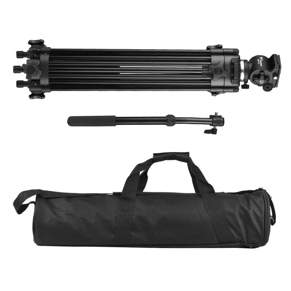 

Flexible Weifeng WT 717 Height 1.8 M Folder Aluminum Camera Tripod Adapter Flexible Portable Camera Stand With Carry Bag