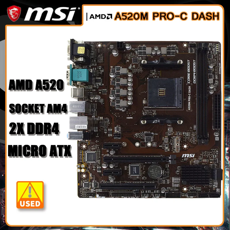 

AM4 системная плата AMD A520 ASUS A520M PRO-C DASH для Ryzen 5 5600 процессоров DDR4 M.2 PCI-E 3,0 USB 3,2 M.2 SATA3 HDMI Micro ATX