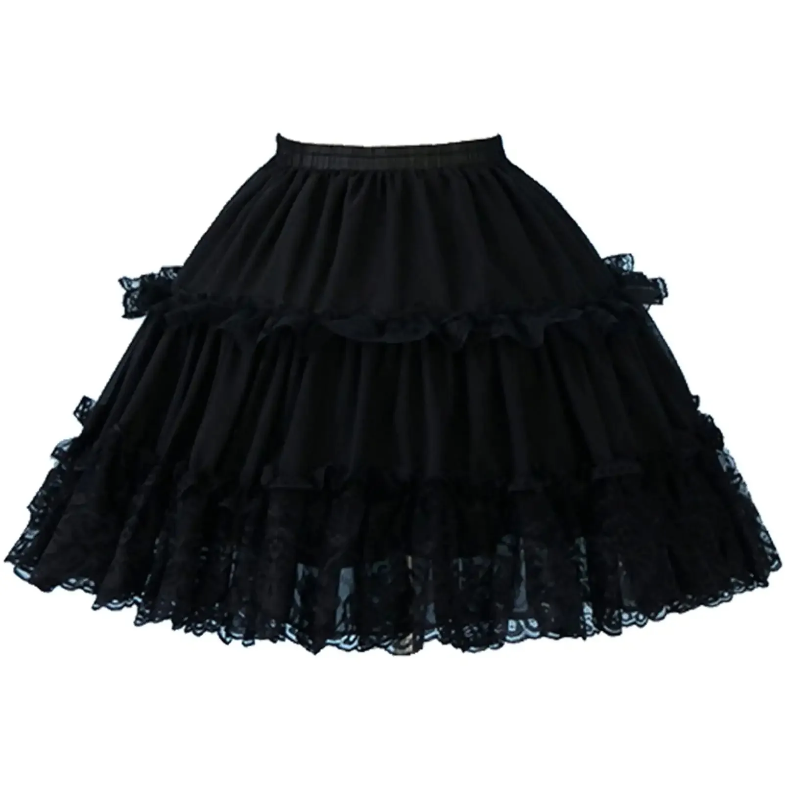 

Women Girls Floral Lace Hooped Wedding Petticoat Lolita Under Skirt Formal Crinoline Half Slips 2023