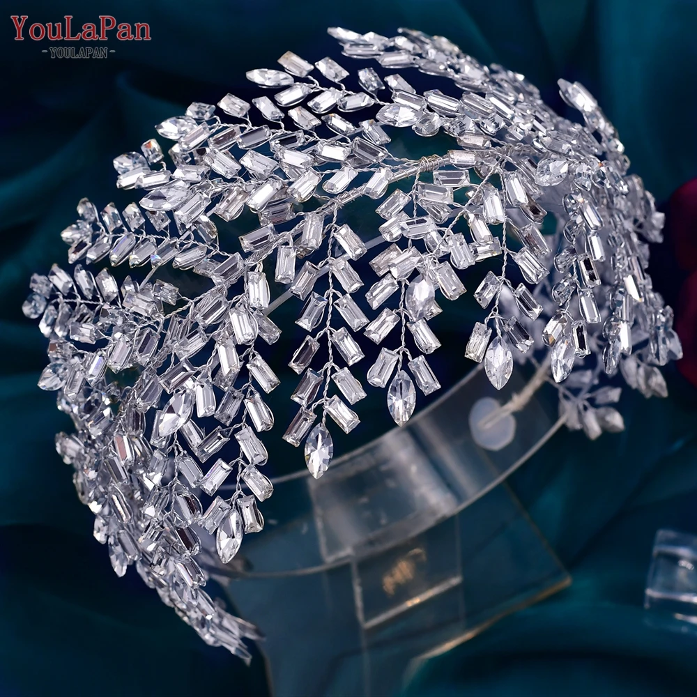 

YouLaPan HP312 Brides Hair Accessories Rhinestone Wedding Tiara and Crown Women Head Jewelry Pageant Headdress Bridal Headband