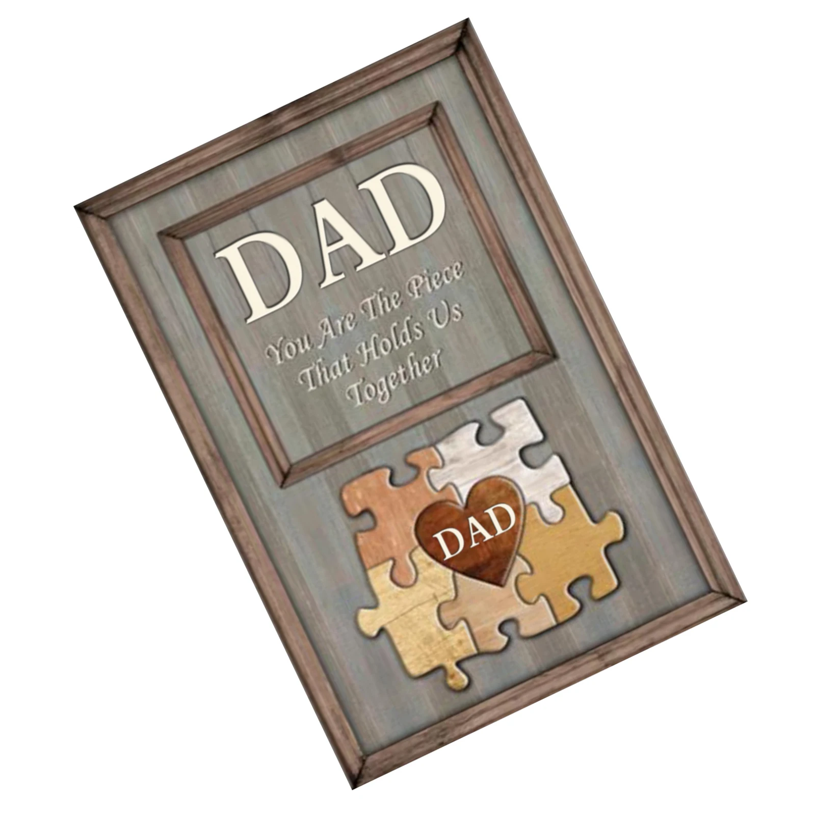 

Father's Day Listing Puzzle Safe And Non-Toxic Heart Shaped Jigsaw Funny Wooden DIY Puzzle Board Great Home Decoration Gifts