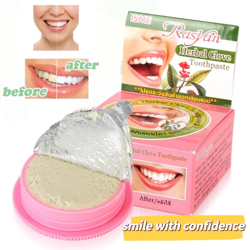 

Natural Herbal Clove Thailand Toothpaste Tooth Whitening Toothpaste Remove Stain Antibacterial Allergic Tooth Paste