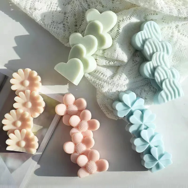 Четыре солнечных цветов четыре листа клевера ароматическая свеча гипсовое