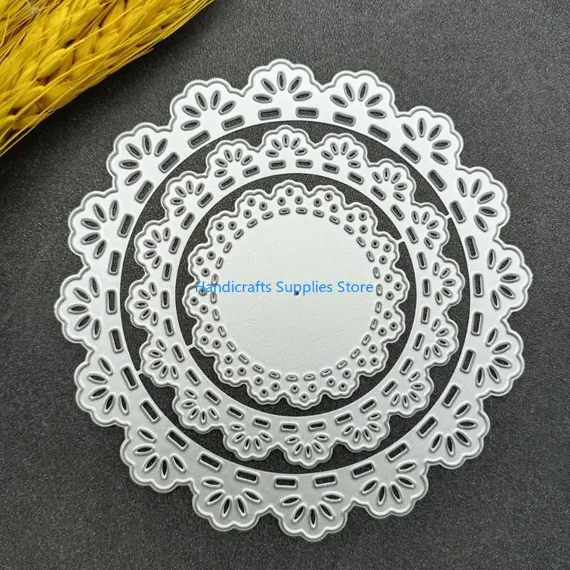 Фото R1WA Cricle Cutting Dies Кружевные высечки 4,8 дюйма для изготовления карт DIY Альбом Бумажные поделки №5
