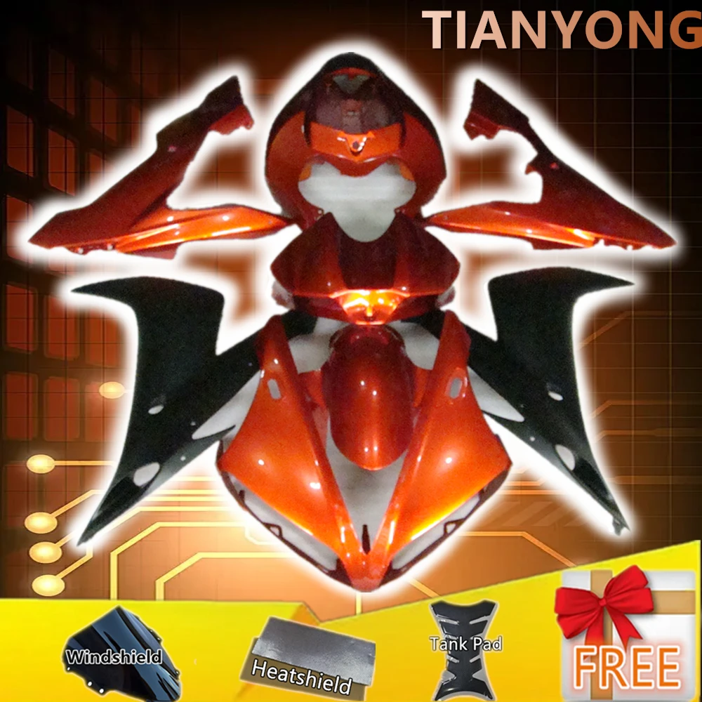 

Bodywork Injection Cowling Orange Motorcycle Full Fairing Kit Parts Accessories For Yamaha R1 2004 2005 2006 YZF 1000 YZF1000