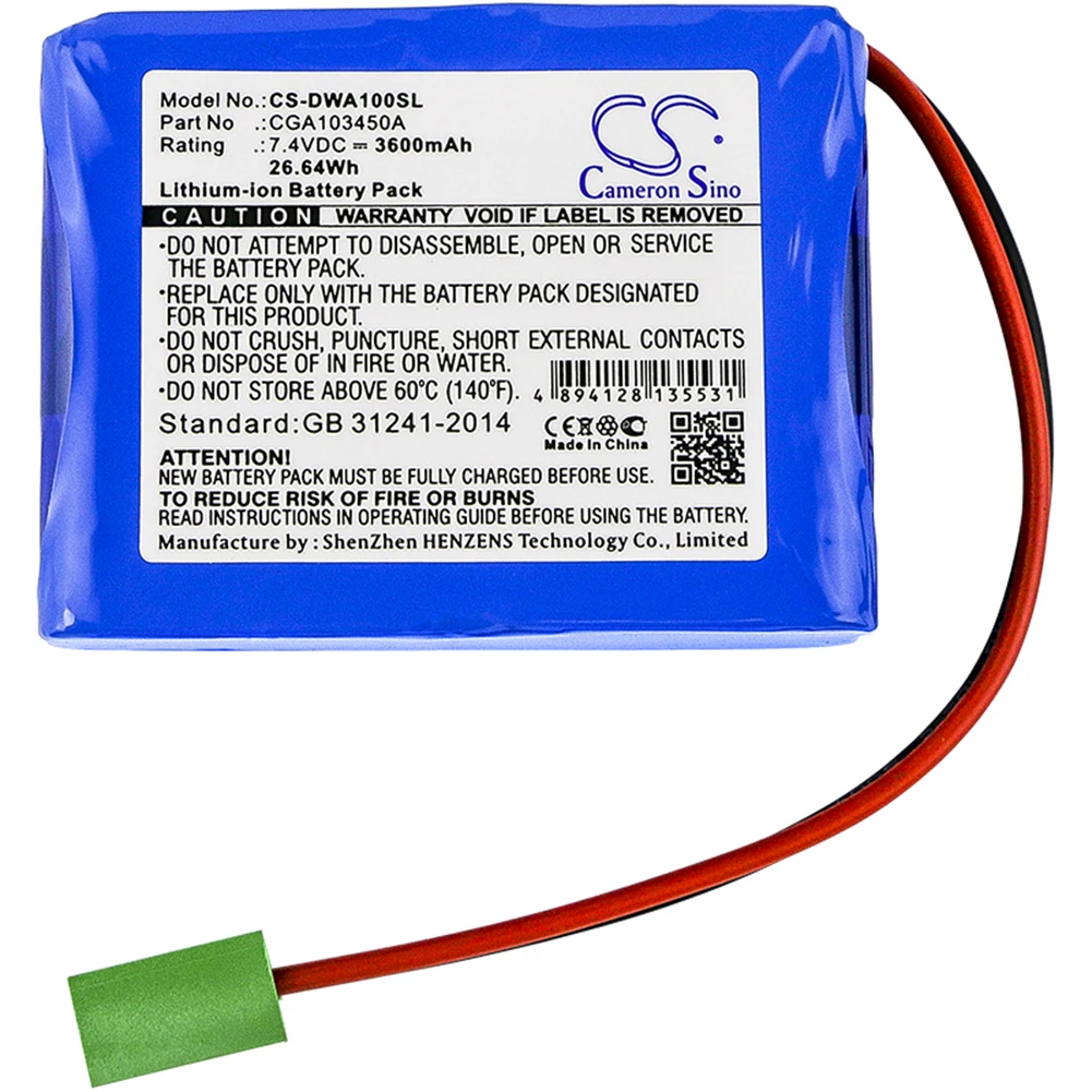 

Cameron Sino 3600mA Battery for CEMB DWA 1000 wheel CGA103450A