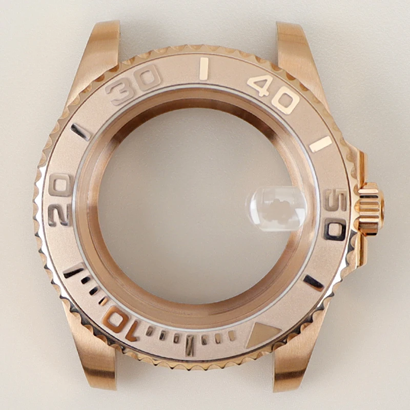 Роскошные часы из розового золота 40 мм зеркальное стекло с сапфировым стеклом