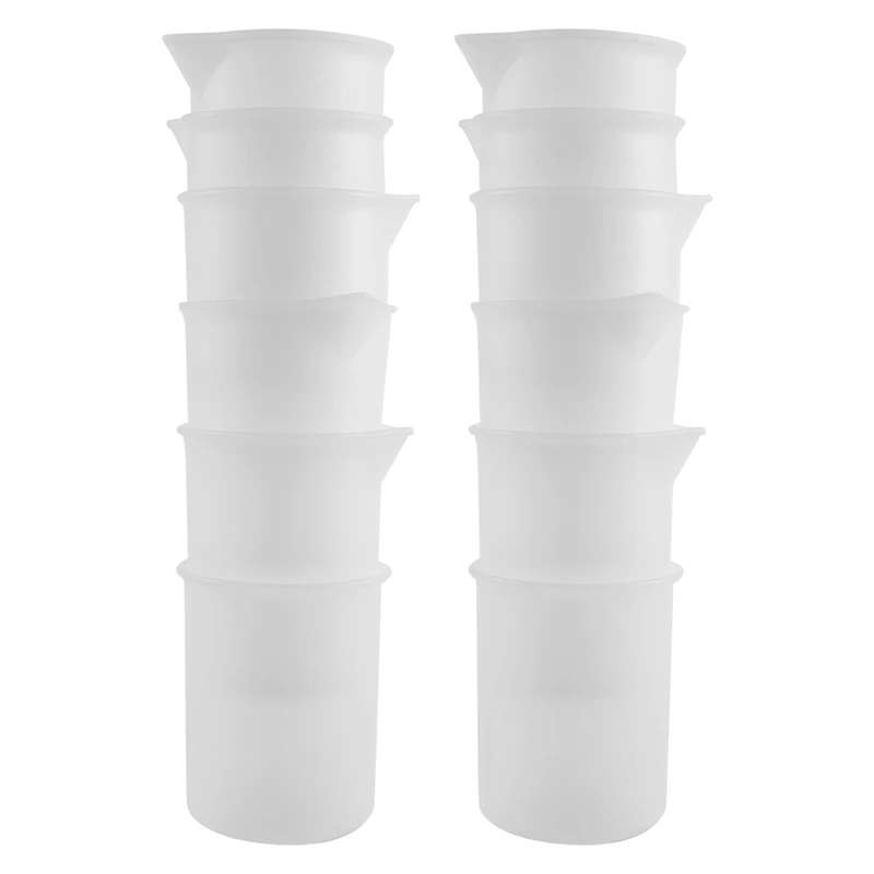 

Силиконовые мерные чашки для смолы, 12 100 мл силиконовые мерные чашки, антипригарные силиконовые смешивающие чашки для литья формы, слайма, искусства