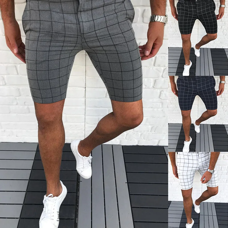 

2022 summer European and American new men's plaid casual shorts