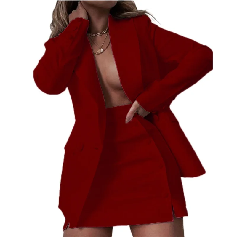 Женский базовый пиджак и шорты Модный облегающий ярких цветов в уличном стиле -