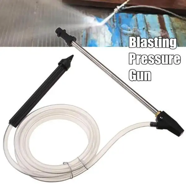 

Pressure Washer Sand Blaster Gun Lance Hose Wet Sandblaster Lance High Pressure Water Sandblasting Jet Kit for Car Wash Dropship