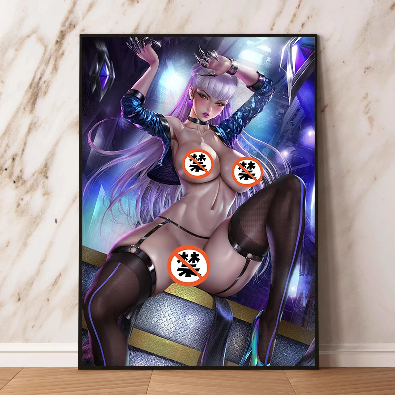 

LOL League of Legends Anime Games Canvas Poster KDA Evelynn Sexy Girl HD Custom Wall Art Decorative Painting Home Decor Painting
