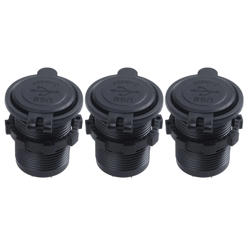 

3X 12V-24V Car Vehicle Waterproof 5V 2.1A + 2.1A Dual USB Power Sockets Outlet