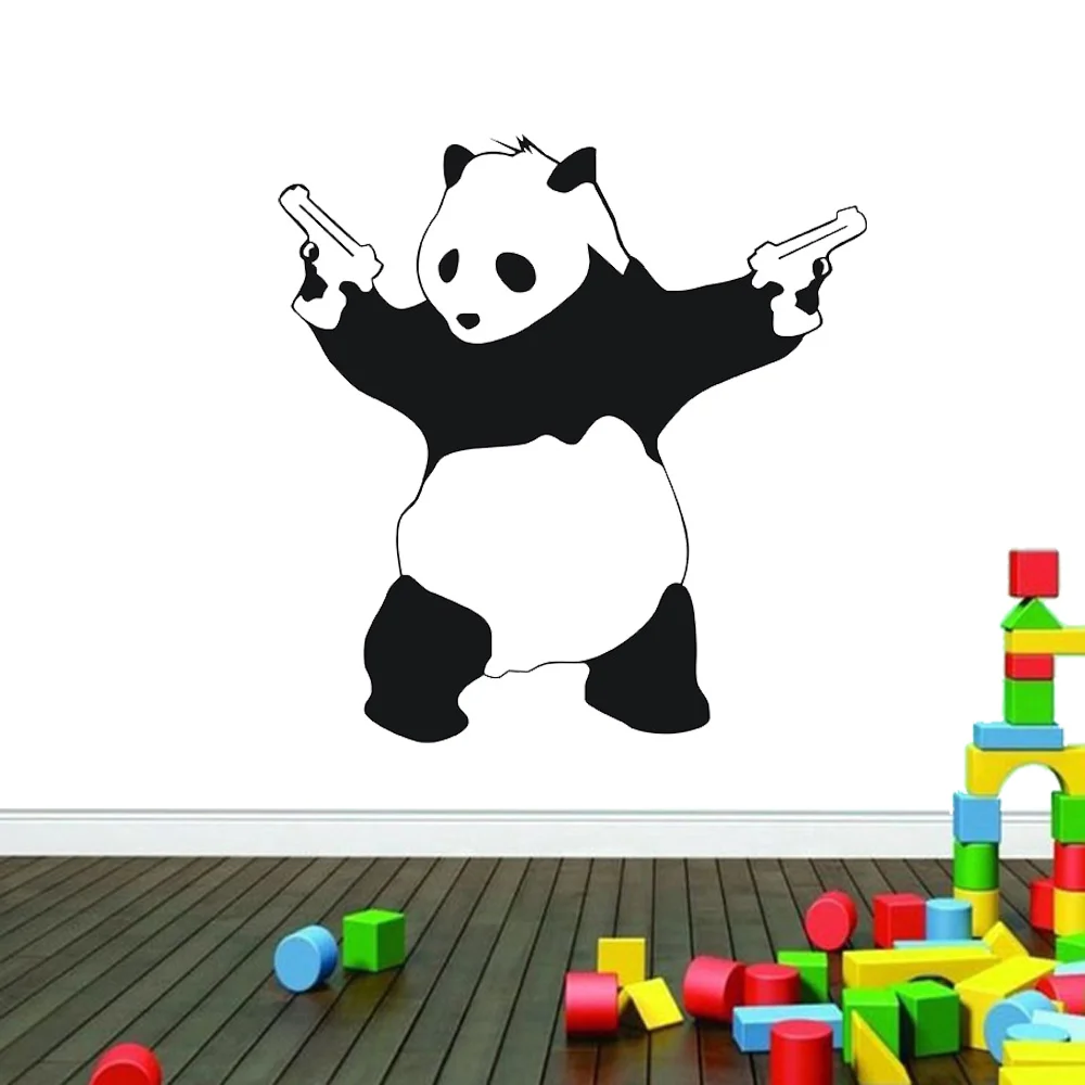 Новинка большая плохая панда Бэнкси наклейка на стену гангстерских пистолетов