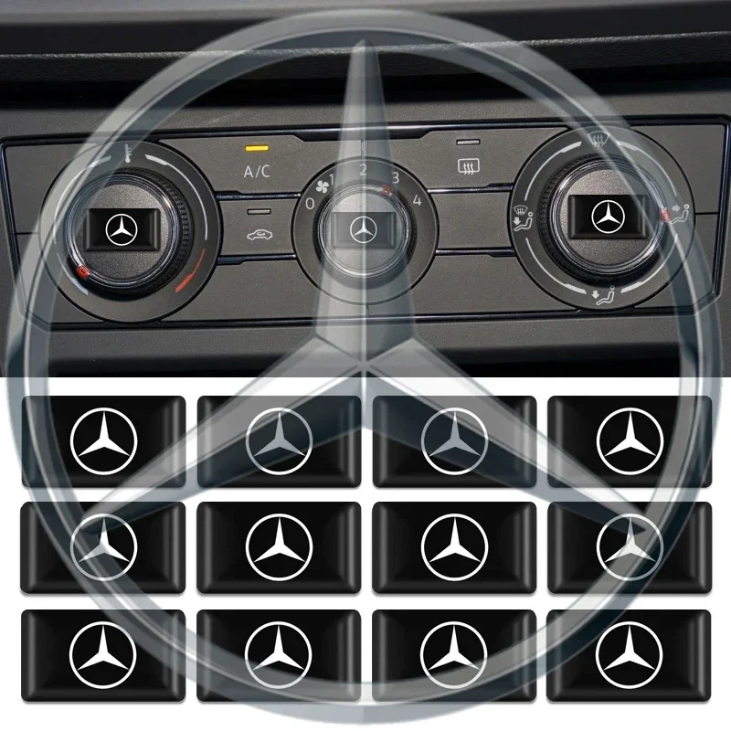 10 шт. автомобильная наклейка для интерьера из эпоксидной смолы логотип