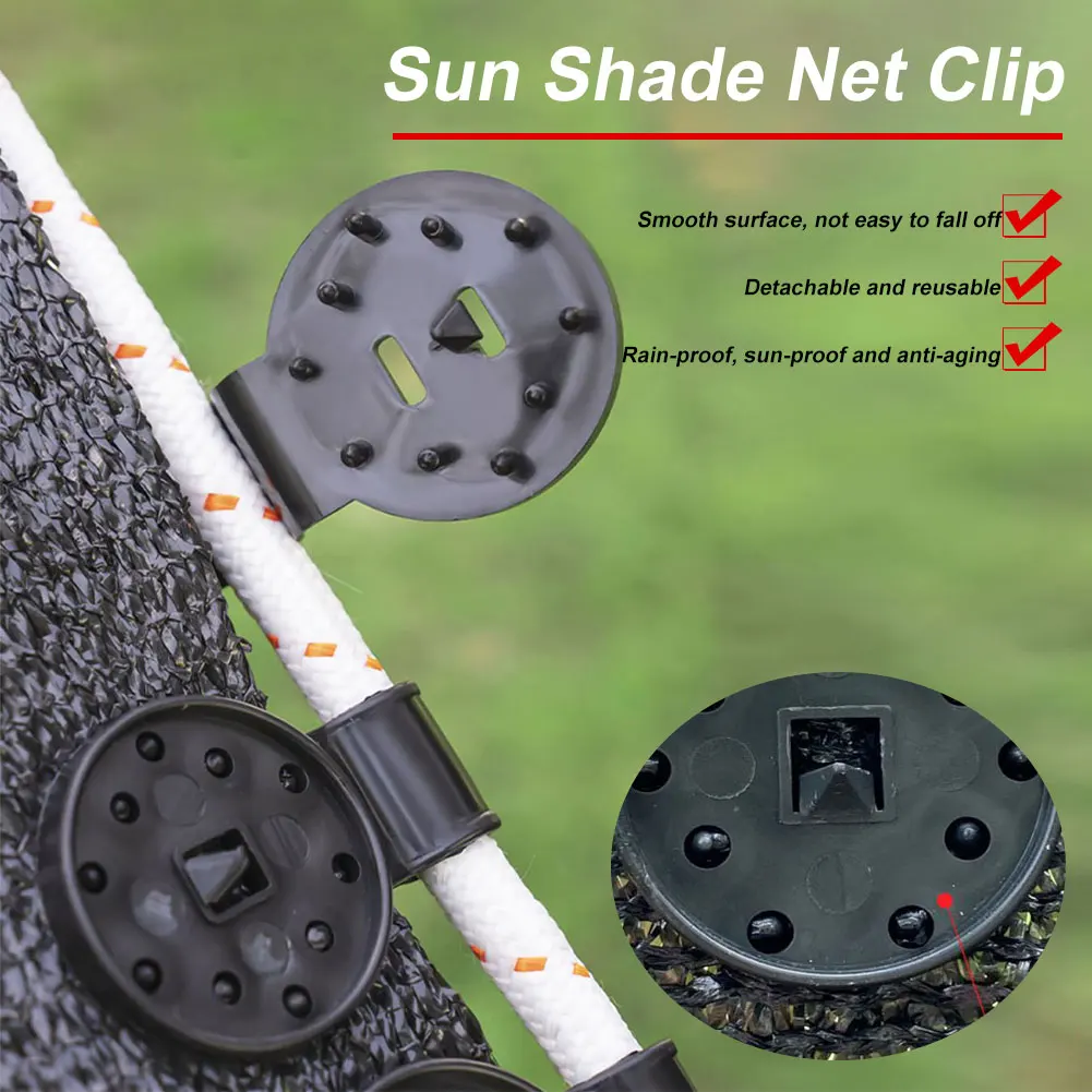 

Round Sun Shade Net Clip Plastic Fixed Buckle Anti Bird Netting Clip Detachable Buckle Non-slip Equipment Gardening Accessories