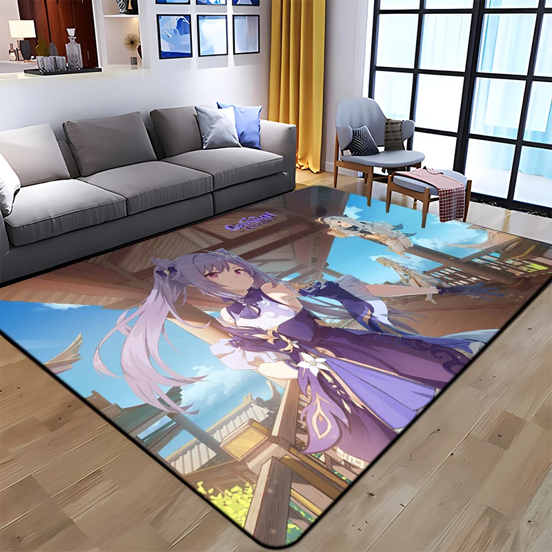 Genshin Impact HD Printed Carpet Household Rug Children's Room Living Room Rugs Yoga Mats Simple Floor Mat Gifts Dropshipping