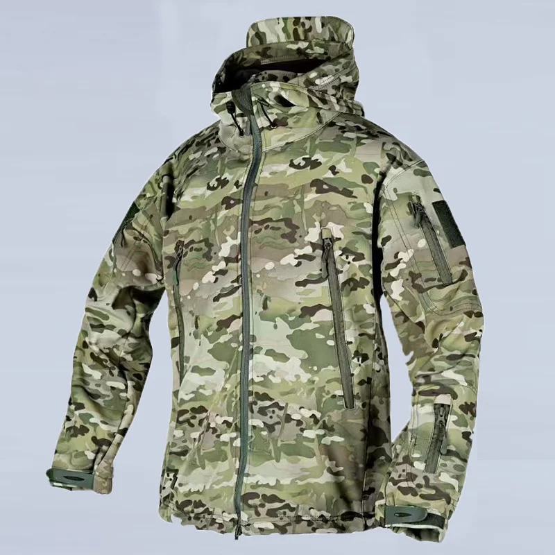 

Мужские армейские мягкие Тактические Водонепроницаемые куртки с капюшоном, пальто, военный боевой спортивный костюм, брюки для рыбалки, пешего туризма, кемпинга, альпинизма