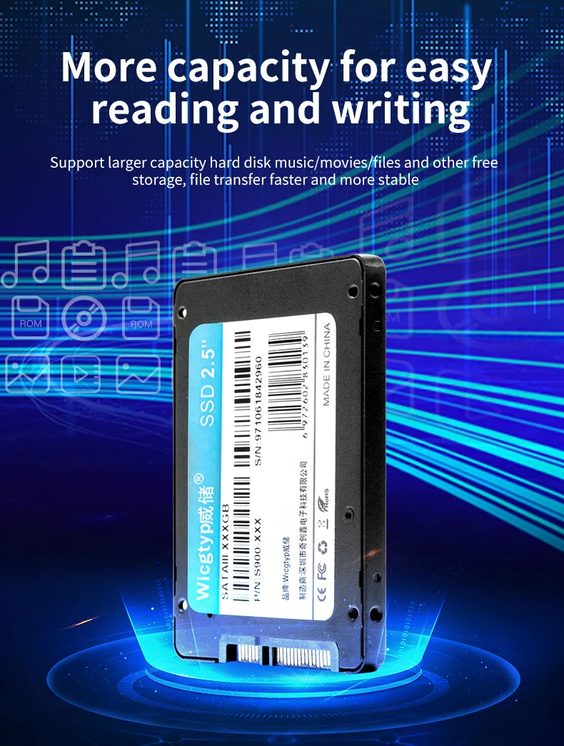 Wicgtyp SSD 120 ГБ 250 500 Гб 960 2 5 жесткий диск твердотельные диски &quotВнутренний