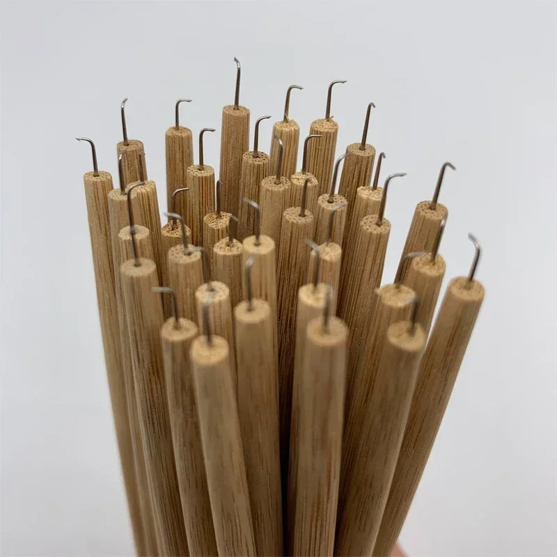 10 комплектов деревянная ручка вентиляционная игла для парика изготовления