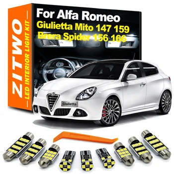 ZITWO Canbus No Error LED Interior Dome Map Light Bulb Kit For Alfa Romeo Giulietta Mito Brera GT Spider 4C 147 156 159 166 1