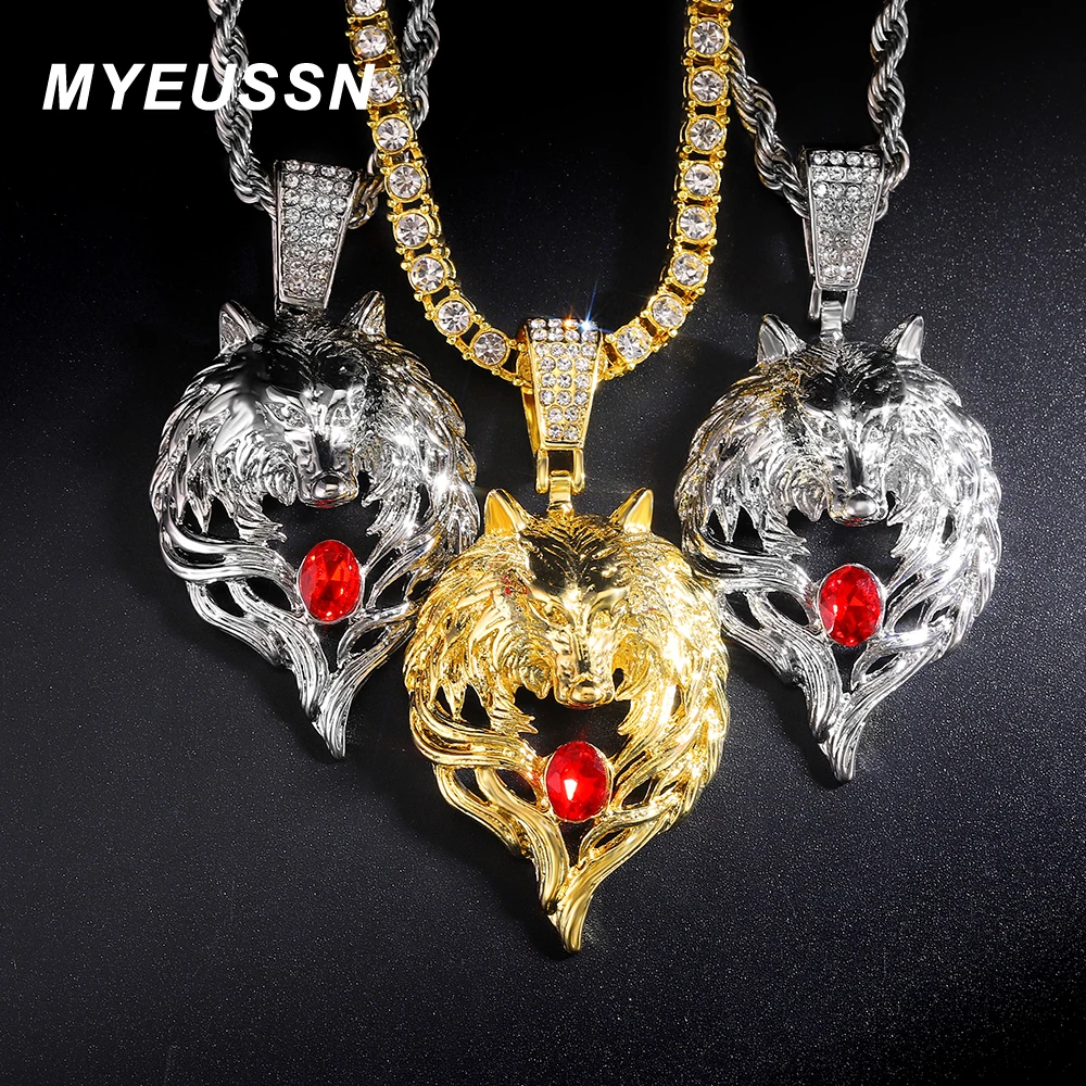 Ожерелье с подвеской в виде животного для мужчин и женщин, украшение в стиле хип-хоп, шнуровка 4 мм, сверкающее украшение в стиле панк, Подарочная цепочка с Львом