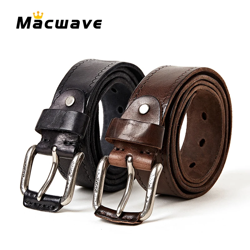 Vintage 100% Real Cowhide Genuine Leather Men's Belt Male Luxury Pin Buckle 3.8cm Masculine Plus Big Size Soft Leather Belt Men