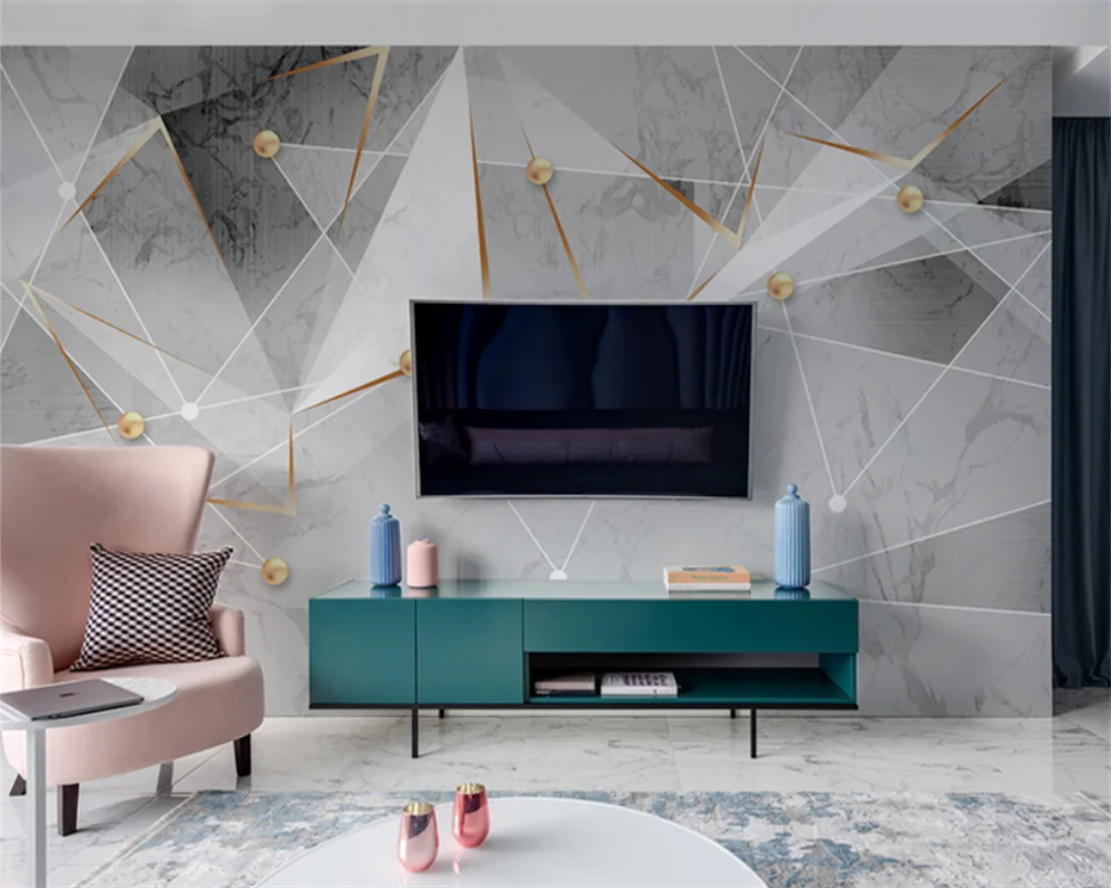 

Beibehang индивидуальный скандинасветильник свет роскошные обои фон современная простая гостиная атмосферные Геометрические линии обои