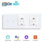 Настенный сенсорный выключатель Bingoelec с Wi-Fi, 123 клавиши, 1 Вт