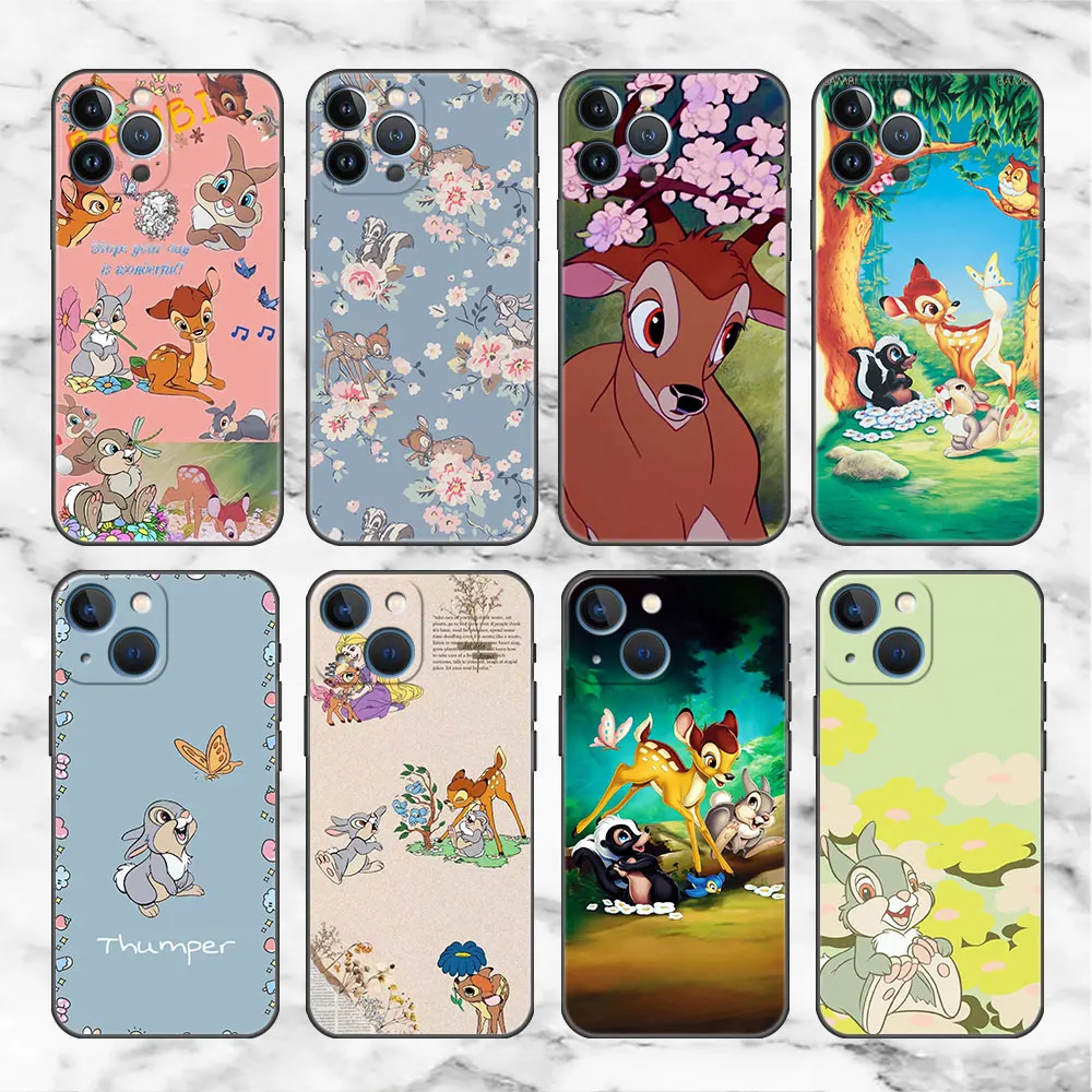 

Disney Bambi Thumper Case for Apple iPhone 13 14 Pro Max 11 12 7 8 6 6S Plus 13 12Mini XR X XS Max 14 MAX Phone Cover Soft Funda