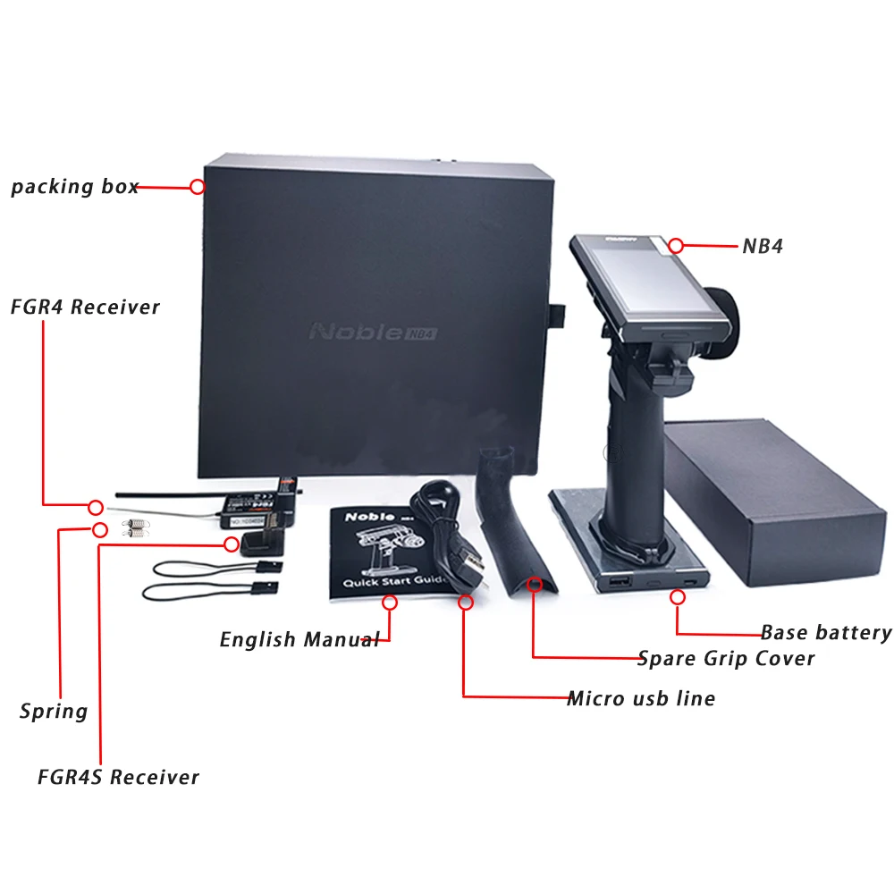 FlySky Noble NB4 Новый стильный 4-канальный 2 4G цветной сенсорный экран радиоуправления