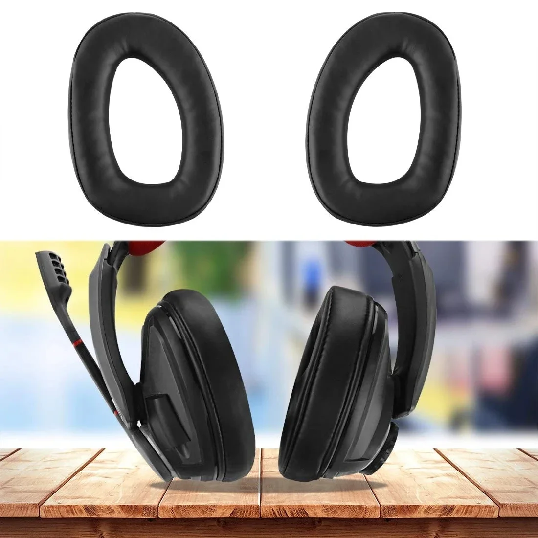 Сменные амбушюры для игровых гарнитур Sennheiser GSP300 GSP301 GSP302 GSP303 GSP350 GSP370 GSP 300 301 302 303 350 370 (art.: 3920cf6d2bda8) - 3920cf6d2bda8