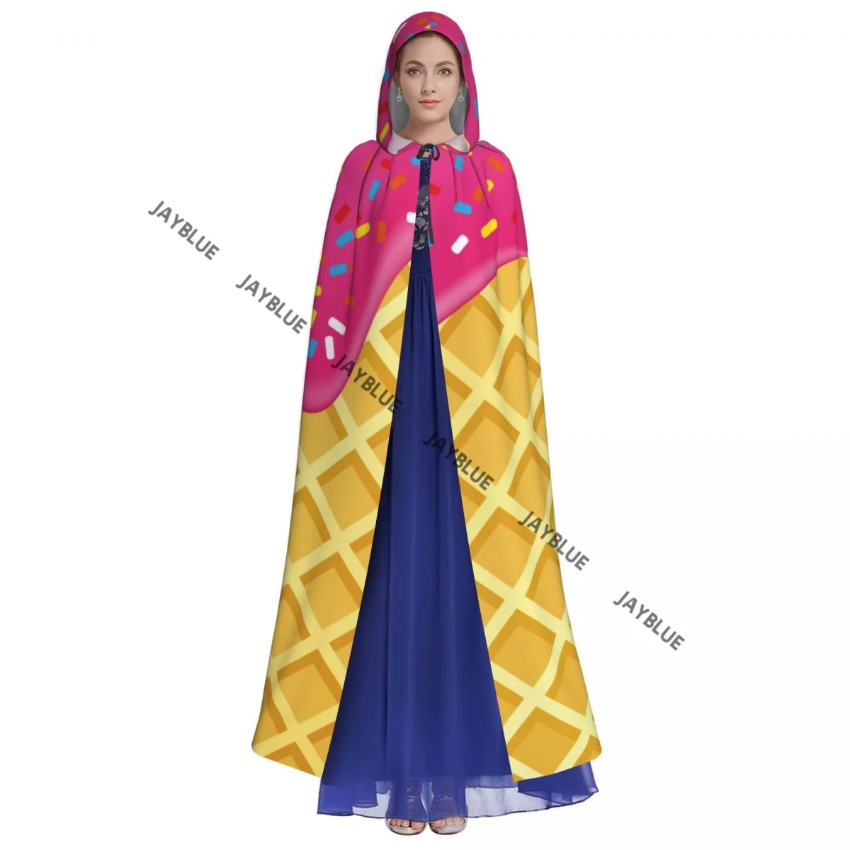 Плащ с капюшоном унисекс плащ клубничное мороженое расплавленным и топкой